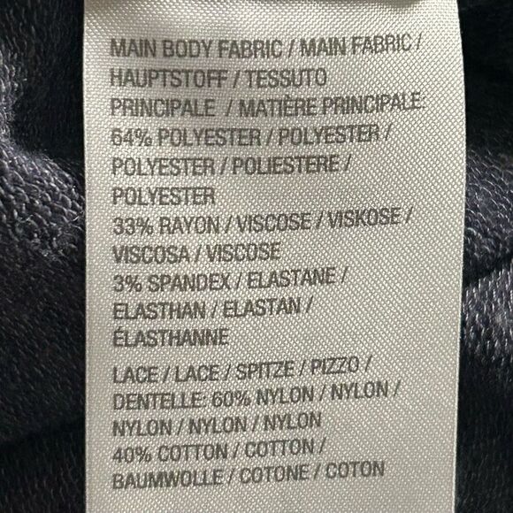 Logo Lounge Tunic Top Women's 2X Purple Zip Up Pockets V-Neck Lovely Lace Back - Picture 14 of 14